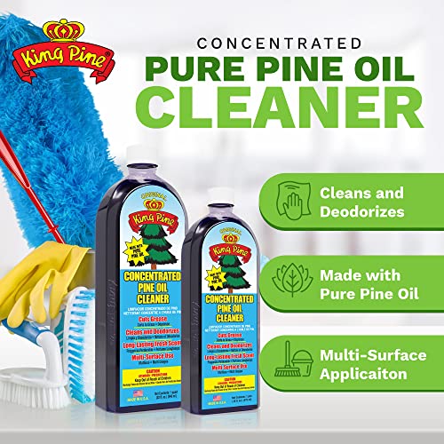 King Pine Concentrated Pine Oil, Multi-Surface Cleaner, Industrial Strength, Original Black (8 Fl Oz) - size: 8 Fl Oz (Pack of 1)