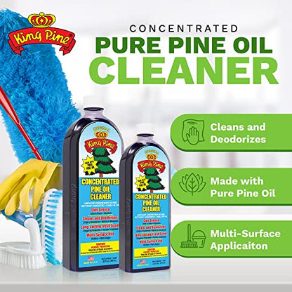 King Pine Concentrated Pine Oil, Multi-Surface Cleaner, Industrial Strength, Original Black (8 Fl Oz) - size: 8 Fl Oz (Pack of 1)