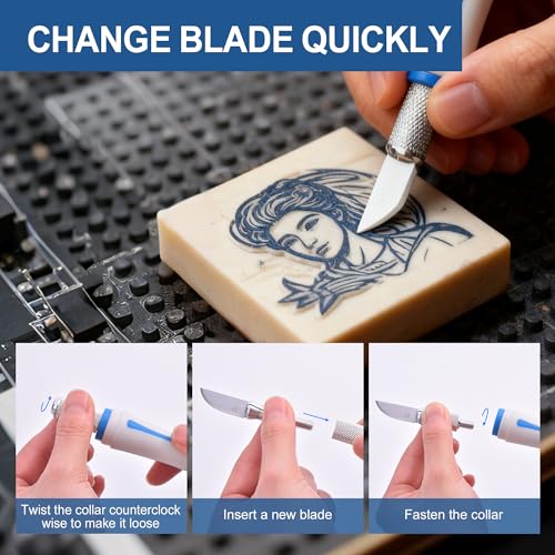 16 Pcs Craft Knife Set Exacto 3 Handles 10 Blades