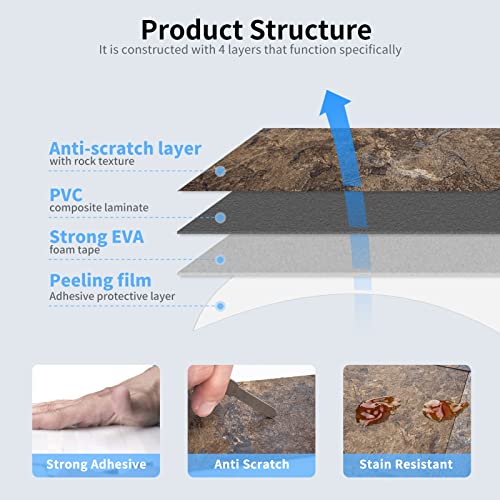 Art3d 102-Pack Peel and Stick Backsplash, Stick on Subway Tile, Rust Slate - color: Rust-slate