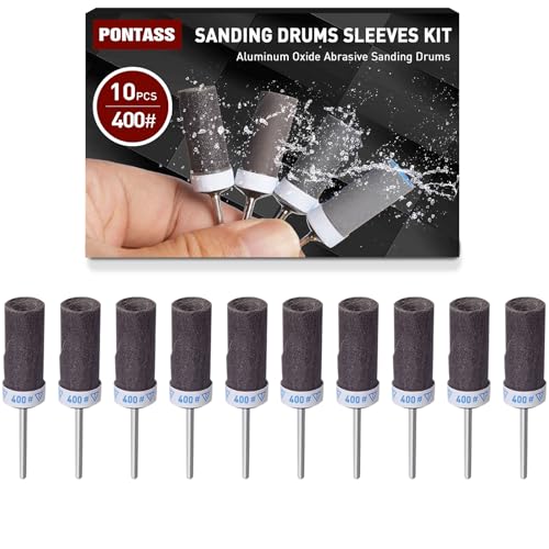 400 Grit Sanding Sticks,10 Pcs Sanding Drums for Dremel Rotary Tool - size: 400 Grit