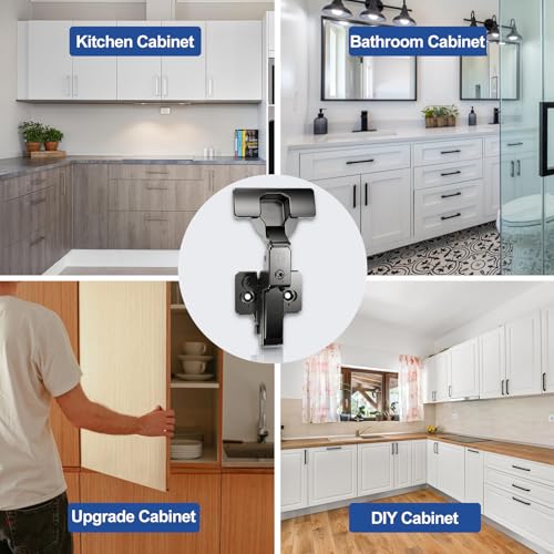 8 Pack Soft Close Cabinet Hinges for Kitchen Frameless Cabinets Inset Self-Closing Concealed Hinge 110° 4D Adjustment Speed Control Ideal for Upgrading Cabinet Doors and Drawers - size: Inset