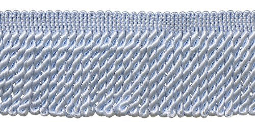 DÉCOPRO 2 1/2" (6cm) Bullion Fringe Trim (Style# EF25) Arctic Blue Multicolor #N14 (Light Powder Blue) 9.5m (10 yards/30 ft) - color: Arctic Blue #N14 (Light Powder Blue), size: 2 1/2" (6cm)