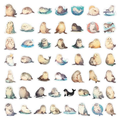 51Pcs Cartoon Seals Stickers Pack - Waterproof Stickers for Gifts,Scrapbooking,Laptop,Water Bottles,Skateboards,Mobile Phone SPKMMM - color: I