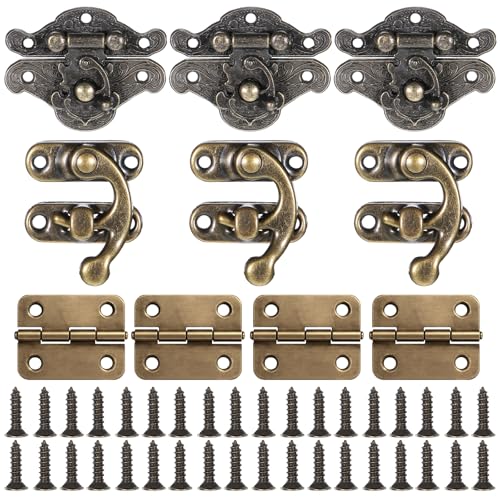 Hinges for Wooden Box, 18 Sets Retro Jewelry Box Hinges