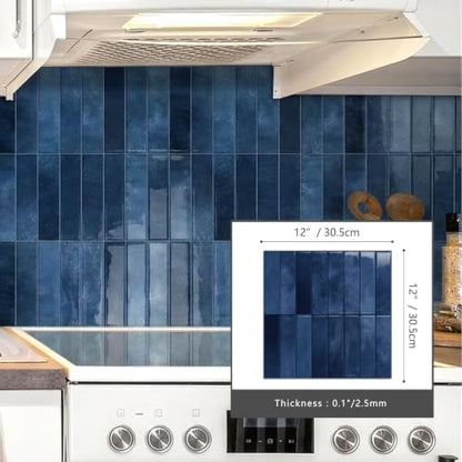 10 Sheets Upgraded Thicker Design Subway Tile Peel and Stick Backsplash - color: Blue