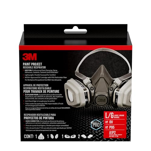 3M P95 / Organic Vapor Paint Project Reusable Respirator 6311, Large Size, NIOSH-APPROVED - size: 1 Pack
