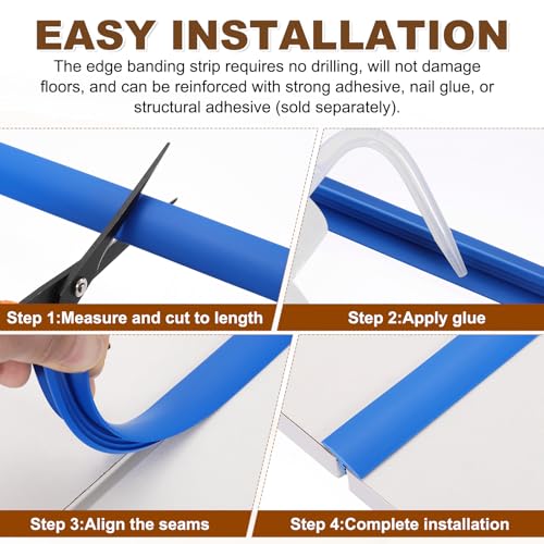 uxcell T Rubber Trim Molding 5/8 Inch x 10ft Edge Banding Trims Blue - color: Blue, size: 5/8 Inch x 10 ft