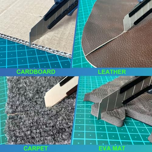 18mm Heavy Duty Utility Knife, Screw Lock Box Cutter with 10pcs SK2 Snap-off Blades, Industrial Grade Cutter for Construction, Industrial & Carpet Work(L702) - color: 18mm-screw Lock-l702