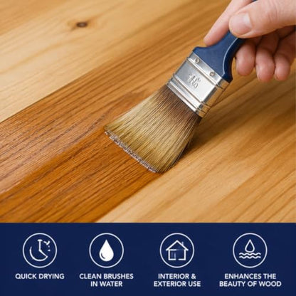 Rustins Quick Dry Polyurethane Varnish Satin Clear 250ml | 8.5 Fl. Oz. - color: Clear, size: 250ml