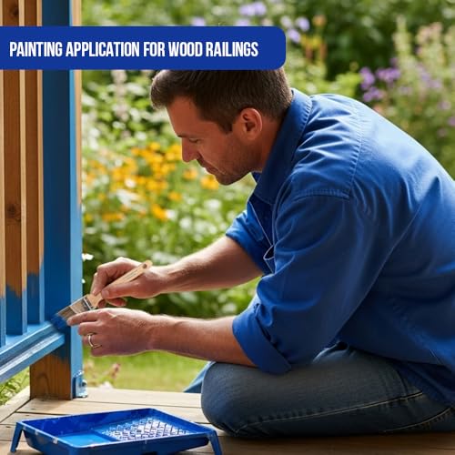 Pro Grade Angle Paint Brushes, Paint Brush Set for Trim & Walls, 10 Pc