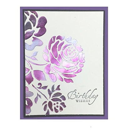 iCraft Deco Foil, 5 Transfer Sheets, 6" x 12", Amethyst Watercolor - color: Amethyst, size: 6in X 12in