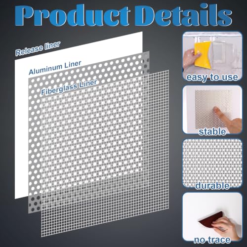 Blulu 43 Pcs 4 Inch Drywall Repair Patch Kit - size: 4 Inch