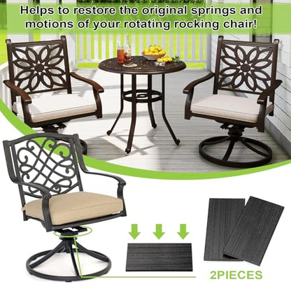OwnMy 2 Pack Patio Rocking Chair Fiberglass Spring Plates Replacement Parts