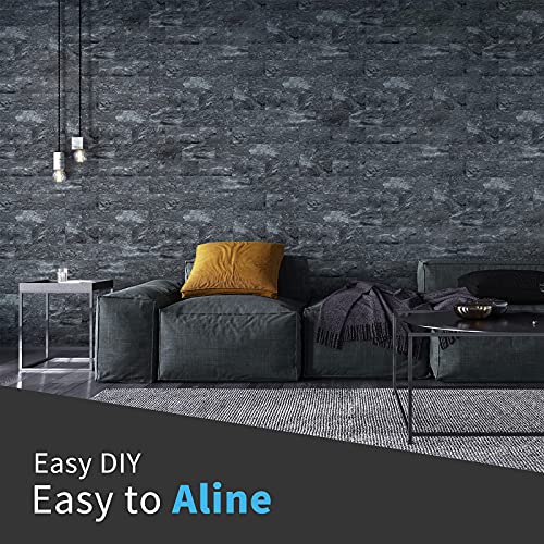 Art3d Peel and Stick Backsplash, Stick on Wall Tile, 10-Pack, Dark Granite - color: Dark-granite