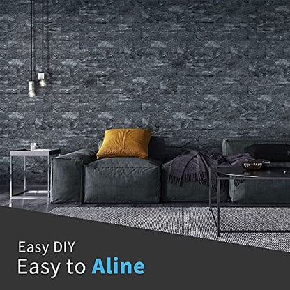 Art3d Peel and Stick Backsplash, Stick on Wall Tile, 10-Pack, Dark Granite - color: Dark-granite