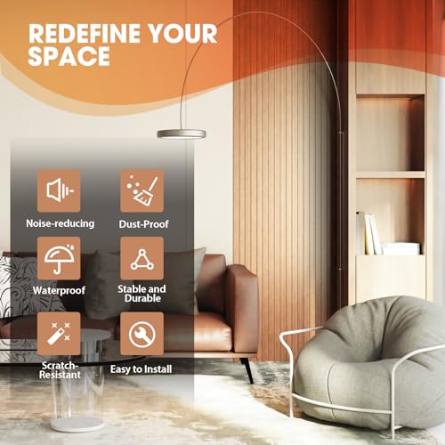 OUZUGIE WPC Acoustic Slat Wall Paneling, 8-Pack 96 x 6 Inches - color: Oak, size: (Low)96“ x 6"