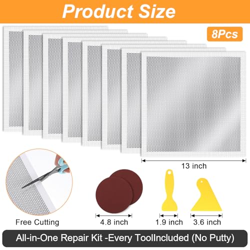 Drywall Repair Kit 13" Drywall Patch Kit Large Hole 8Pcs Wall Patch Repair