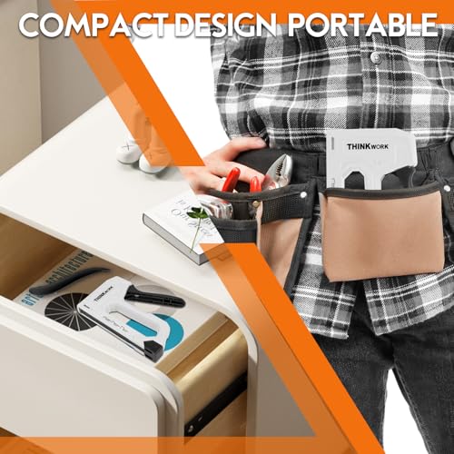 THINKWORK Light Duty Staple Gun - Upholstery Staple Gun for Wood - color: Grey