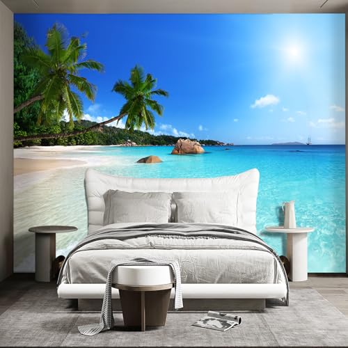 Beach wall murals Peel and Stick Wallpaper for Bedroom Living Room - 58"x86" - color: W05, size: 58"x86"