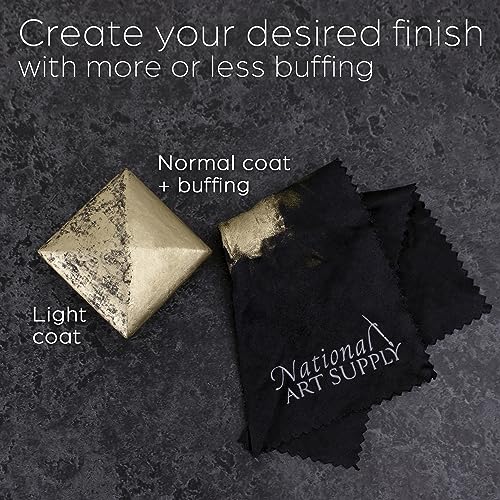 Amaco Rub and Buff Silver Leaf 0.5oz/15ml Gilding Wax, Microfiber Cloth - color: Silver Leaf