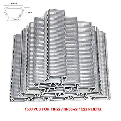 1500pcs 3/4" Galvanized Professional Upholstery Hog Rings D-Rings -for HR-22 HR60-22 SR15 C-22 - style: 1500pcs