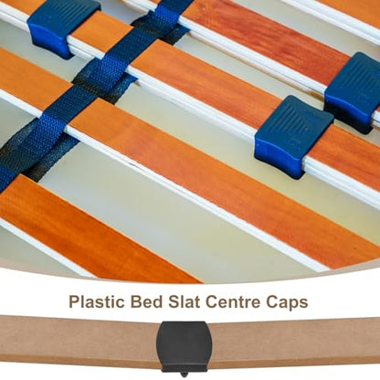 uxcell 12Pcs 50mmx9mm Plastic Bed Slat Center Caps Bed Slat Cover White - color: White, size: 50mm x 9mm