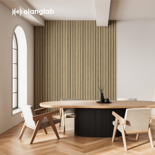 Olanglab Wood Panels for Wall 4Pack 94.5"x12.6" Warm Oak - color: Warm Oak