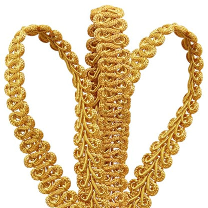 Gold Gimp Braid Trim, 1/2 Inch Width, 14 Yard - color: Gold