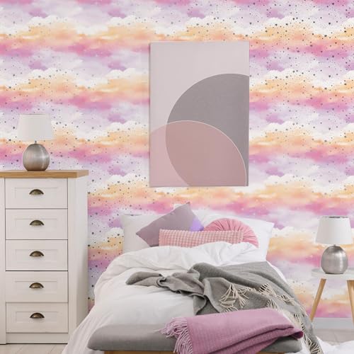 Main Street Peel and Stick Wallpaper Sheets, Cloud, 12-Pack - style: Cloud SCF Design