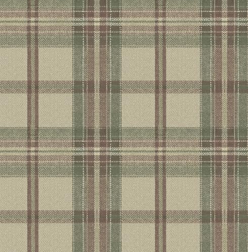 NextWall Harry & Grace Herringbone Plaid Premium Matte Non-Woven Peel and Stick Wallpaper (Clay & Sage) - color: Clay & Sage