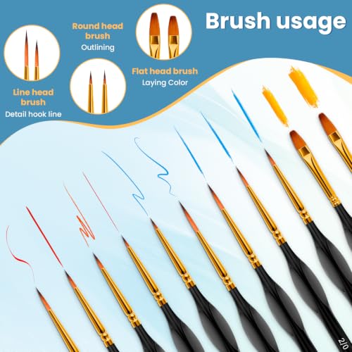 Miniature Paint Brushes 11PCS, RUKIFAY Paint Brushes Set Art Supplies