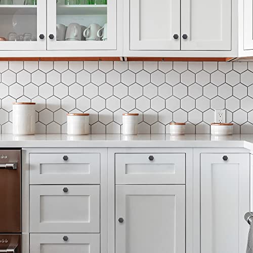 Oil Rubbed Bronze Cabinet Knobs Hexagon 15 Pack Solid Kitchen Hardware - color: Oil Rubbed Bronze