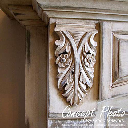 Ekena Millwork ROS03X03RARW Raymond Round Rosette, Rubberwood - color: Rubberwood, size: 3.5-in. W
