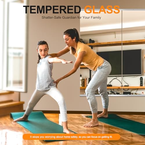 Delma Home Gym Mirror, 48"x24"x2PCS, Silver - size: 48''x24''x2PCS