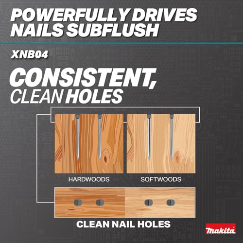 Makita XNB04Z 18V LXT® Lithium‑Ion Brushless Cordless 2” Brad Nailer, 18 Ga., Tool Only
