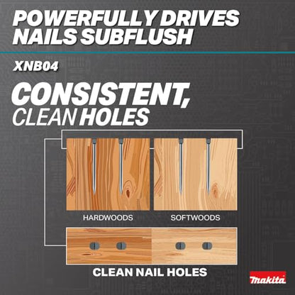 Makita XNB04Z 18V LXT® Lithium‑Ion Brushless Cordless 2” Brad Nailer, 18 Ga., Tool Only