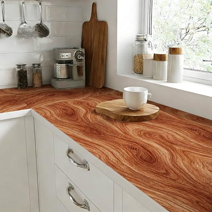 HOMETITUTE Light Brown Wood Grain Peel Stick Wallpaper 15.7x39.4 Vinyl - color: Wallpaper#2