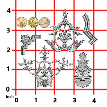 Art Mold for Polyclay Air Dry Clay Plaster, Medallion Frame - color: Medallion Frame