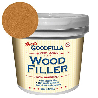 Goodfilla Red Oak, 1 Gallon (13.5lbs) Wood and Grain Filler, Stainable, Sandable, Zero Waste, Non-Toxic, USA Made - color: Red Oak, size: Gallon