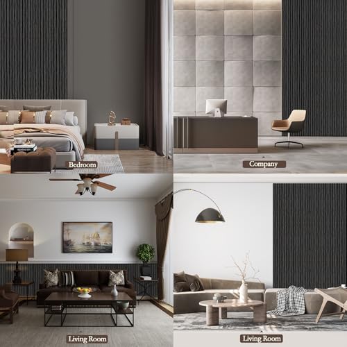 ArtVivid 6 Pack Large Acoustic Panels, Soundproof Wall Panels - color: Smoked Oak, size: 24"×24"(6pcs)