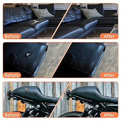 Leather Repair Kit, Large Vinyl Repair Patch for Couches Furniture - color: Black, size: 47.2x78.7 inch