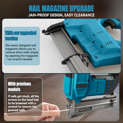18GA Cordless 2 in 1 Nail/Staple Gun for Mak-ita 18V Battery(Tool Only)