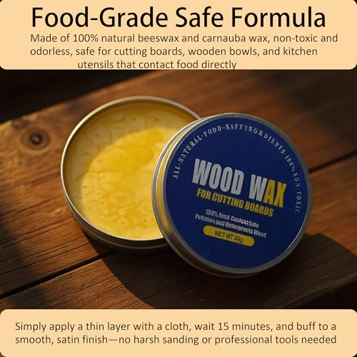 Natural Premium Wood Wax for Cutting Boards, 2.8 oz