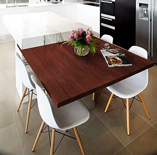 CiCiwind Contact Paper Wood Grain Wallpaper Red Brown Wall Paper Peel and Stick Removable Self Adhesive Thicken Textured Decoral Cabinets Drawer Countertop Waterproof Easy to Clean 78.7”x17.7” - size: 17.7" x 78.7"