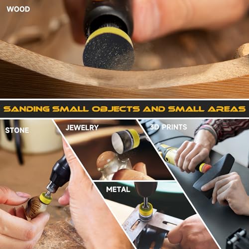 365 PCS 1 Inch Wet Dry Sanding Discs 60-10000 Grit Hook and Loop Sandpaper - color: 1 Inch Sanding Discs