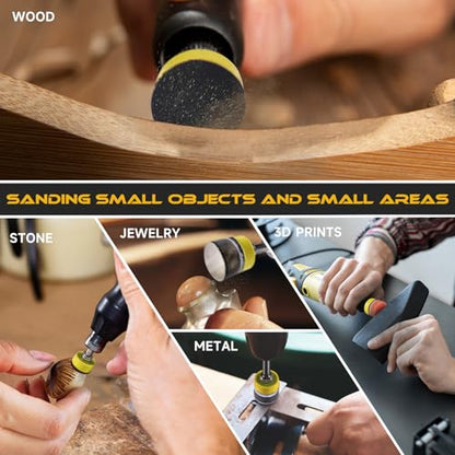 365 PCS 1 Inch Wet Dry Sanding Discs 60-10000 Grit Hook and Loop Sandpaper - color: 1 Inch Sanding Discs