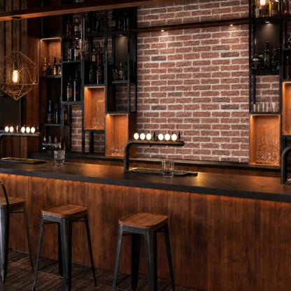 3D Wall Panels Peel and Stick Faux Foam Brick Wallpaper Covering - color: Red Brick, size: 40 Pcs