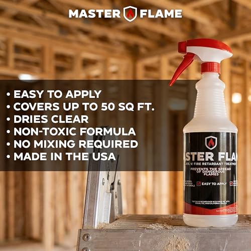 Master FX Master Flame Class A Fire Retardant for Wood & Fabric, 1 Quart - style: 1 Quart
