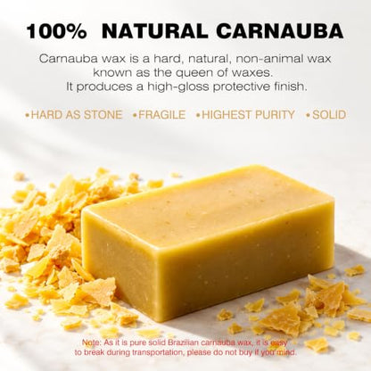 Carnauba Wax Paste - Pure Carnauba Wax Stick for Wood Buffing Compound